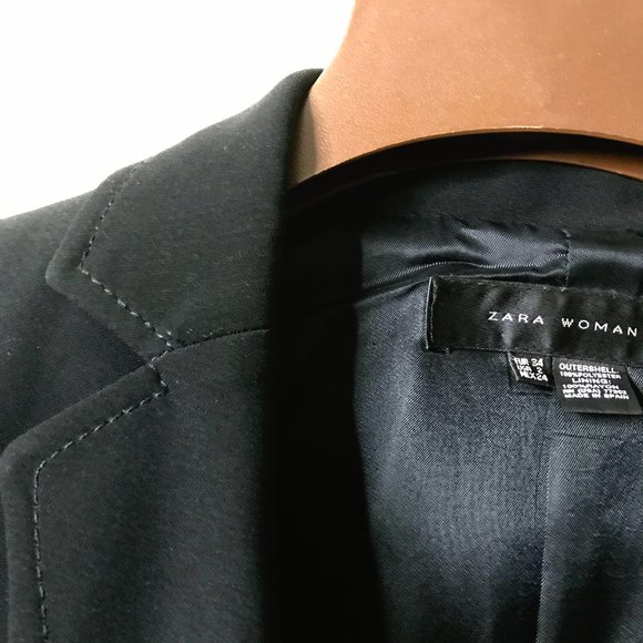 Zara Black Seamed Tuxedo Blazer - Picture 3 of 8